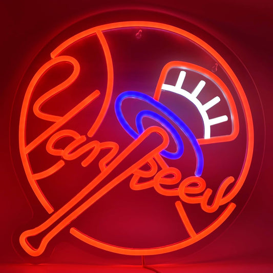 FATMOON Baseball Neon Sign for Wall Decor, Dimmable Team LED Neon Light for Fans Bedroom Man Cave Party Bar Birthday Gifts 5v USB Powered