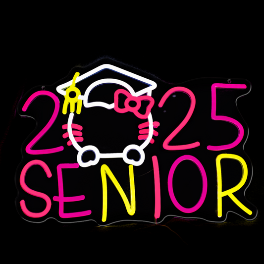 2025 Seniors Neon Sign for Graduation Decorations, LED Light Up Letters Sign Home School College Graduation Party Supplies USB Powered